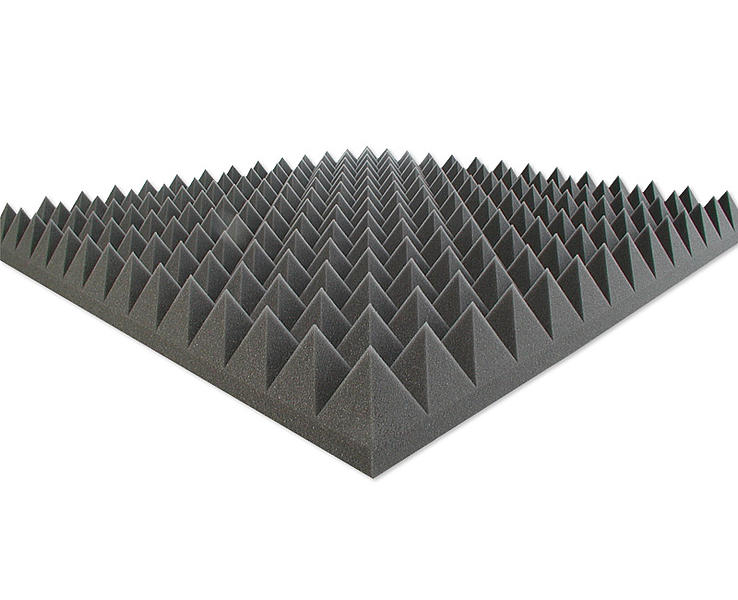 Schallisolierung mit Pyramidenplatten aus Schaumstoff - Bucher Schaumstoffe  KG